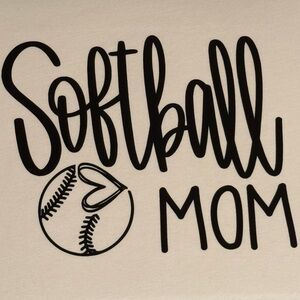 NEW Handmade Softball Mom White Short Sleeve T-Shirt
